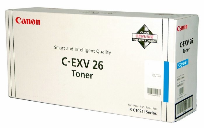Canon C-EXV26c 1659B006 Toner Ciano Originale - Capacità 6000 Pagine, Compatibile con iR C1021i / C1028i / C1028iF