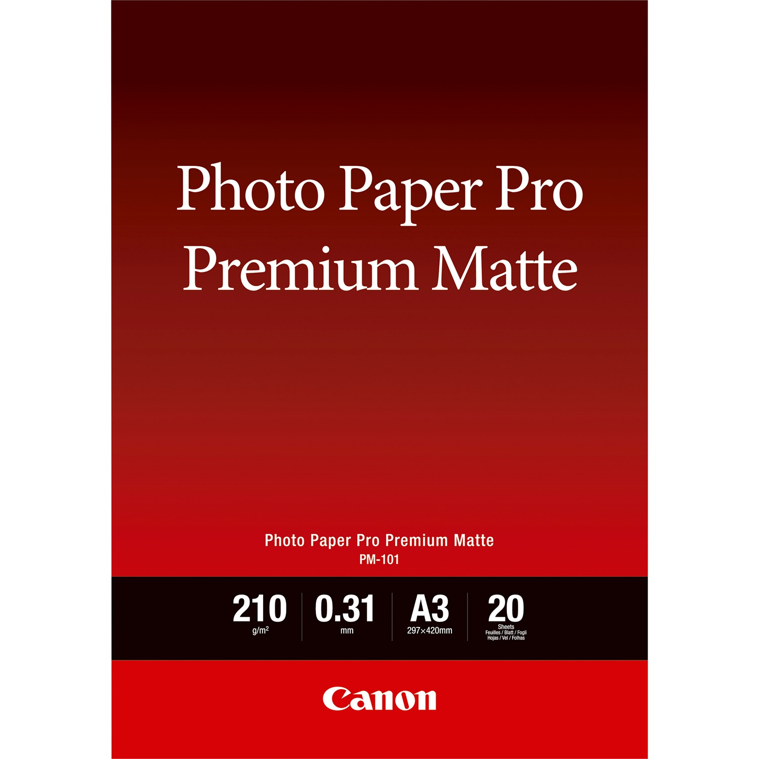 Canon Carta fotografica Premium Matte PM-101 A3 - 210 g/m² - 20 fogli