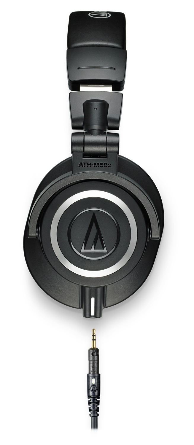Audio-Technica ATH-M50X - Cuffie Professionali da Studio Chiuse e Pieghevoli con Driver da 45 mm, Cavi Staccabili e Padiglioni Orientabili