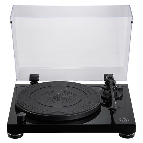 Audio-Technica AT-LPW50PB Giradischi Manuale a Cinghia Nero con Braccio a S e Velocità 33-1/3 e 45 RPM