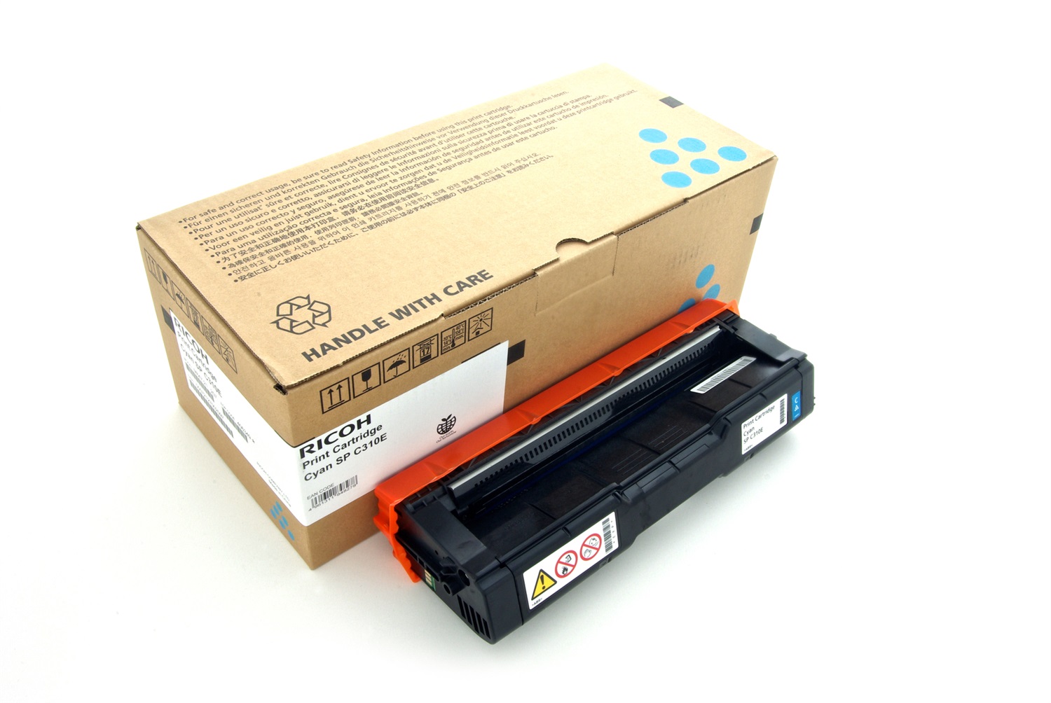 Ricoh 406349 Cartuccia Toner Originale Ciano - 2500 Pagine per Aficio SP C231N, C231SF, C232DN, C232SF, C242DN, C242SF, C311N, C312DN, C320DN