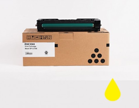 Ricoh 406351 Cartuccia Toner Originale Giallo - Compatibile con Aficio SP C231N, C231SF, C232DN, C232SF, C311N, C312DN, C320DN - 2500 Pagine