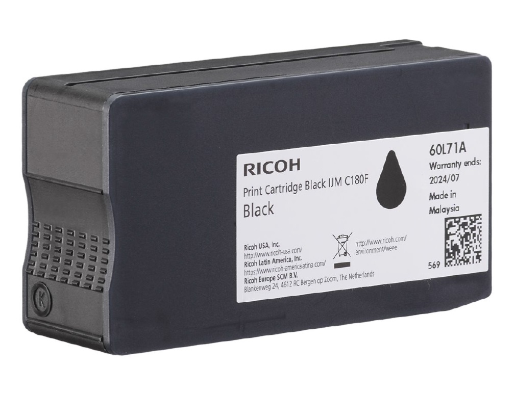 Ricoh 408517 Cartuccia d'Inchiostro Originale Nero per IJM C180F - ~2000 Pagine - 1 Pz
