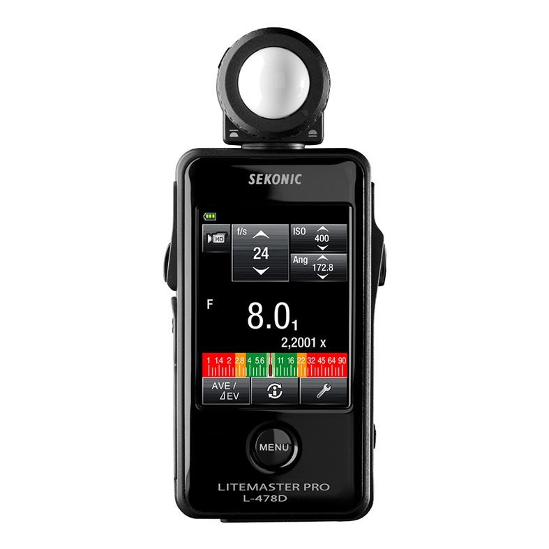 Sekonic L-478D Litemaster Pro Esposimetro Nero con Touchscreen - Dimensioni 57x140x26 mm, Alimentato da Batteria AAA