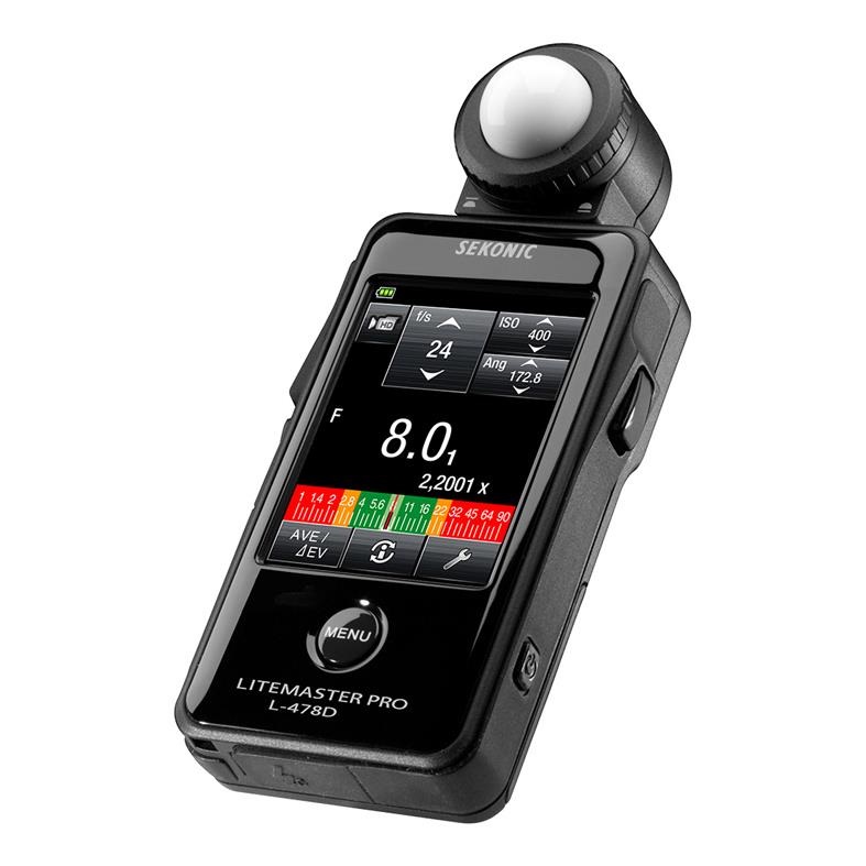 Sekonic L-478D Litemaster Pro Esposimetro Nero con Touchscreen - Dimensioni 57x140x26 mm, Alimentato da Batteria AAA