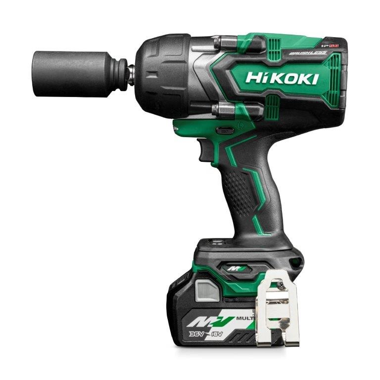 Hikoki WR36DG WRZ Cacciavite Elettrico e Avvitatore a Impulso 1500 Giri/min 36V Brushless con Max. 2000 Nm, Colori Nero, Verde, Grigio, incluso HSCIII Koffer