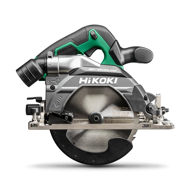 HIKOKI C3606DB Sega Circolare Portatile 36V Brushless Ø 165mm - Profondità di Taglio 66mm, Angolo -5° a 45°, Accessori Inclusi (Senza Batteria e Caricabatterie)