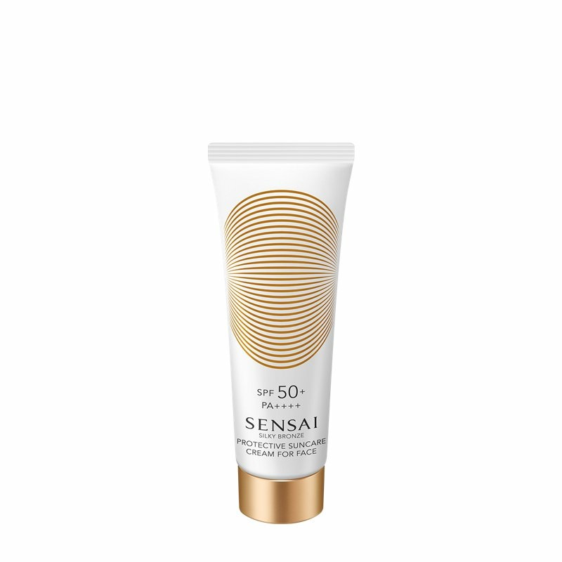 Sensai Silky Bronze Protective Suncare Cream for Face SPF50 50 ml - Protezione solare idratante con finish setoso