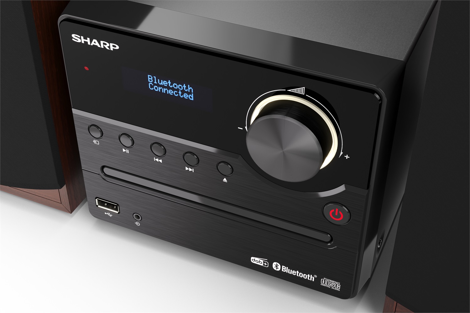 SHARP XL-B517D Microcatena Hi-Fi 45W con Bluetooth, Radio DAB/DAB /FM, Lettore CD e Riproduzione USB - Colore Marrone