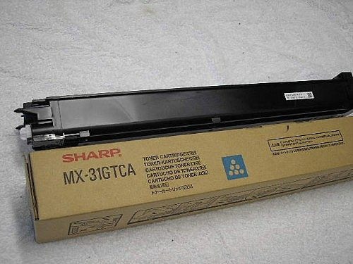 Sharp MX-31GTCA Toner Ciano Originale - 15000 Pagine, Compatibile con MX-2301N, MX-2600N, MX-3100N, MX-4100N, MX-4101N, MX-5000N, MX-5001N