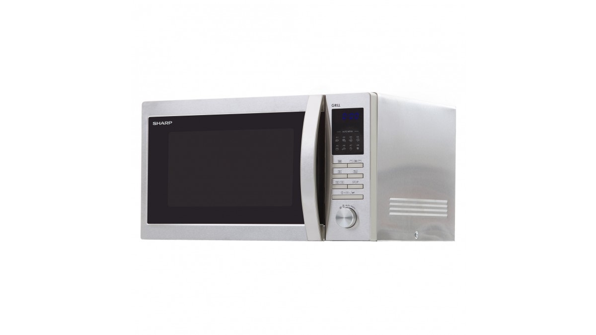 Sharp R722STWE Forno Microonde 25L 900W Acciaio Inox con Grill 1000W e Programmi Automatici