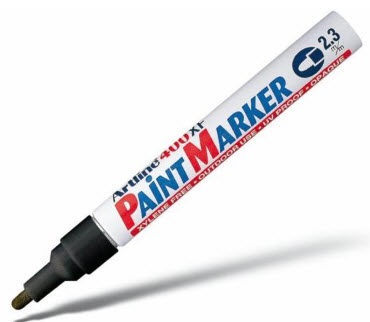 Artline Marcatore Permanente A 400 - Vernice - Punta Tonda 2,3 mm - Nero