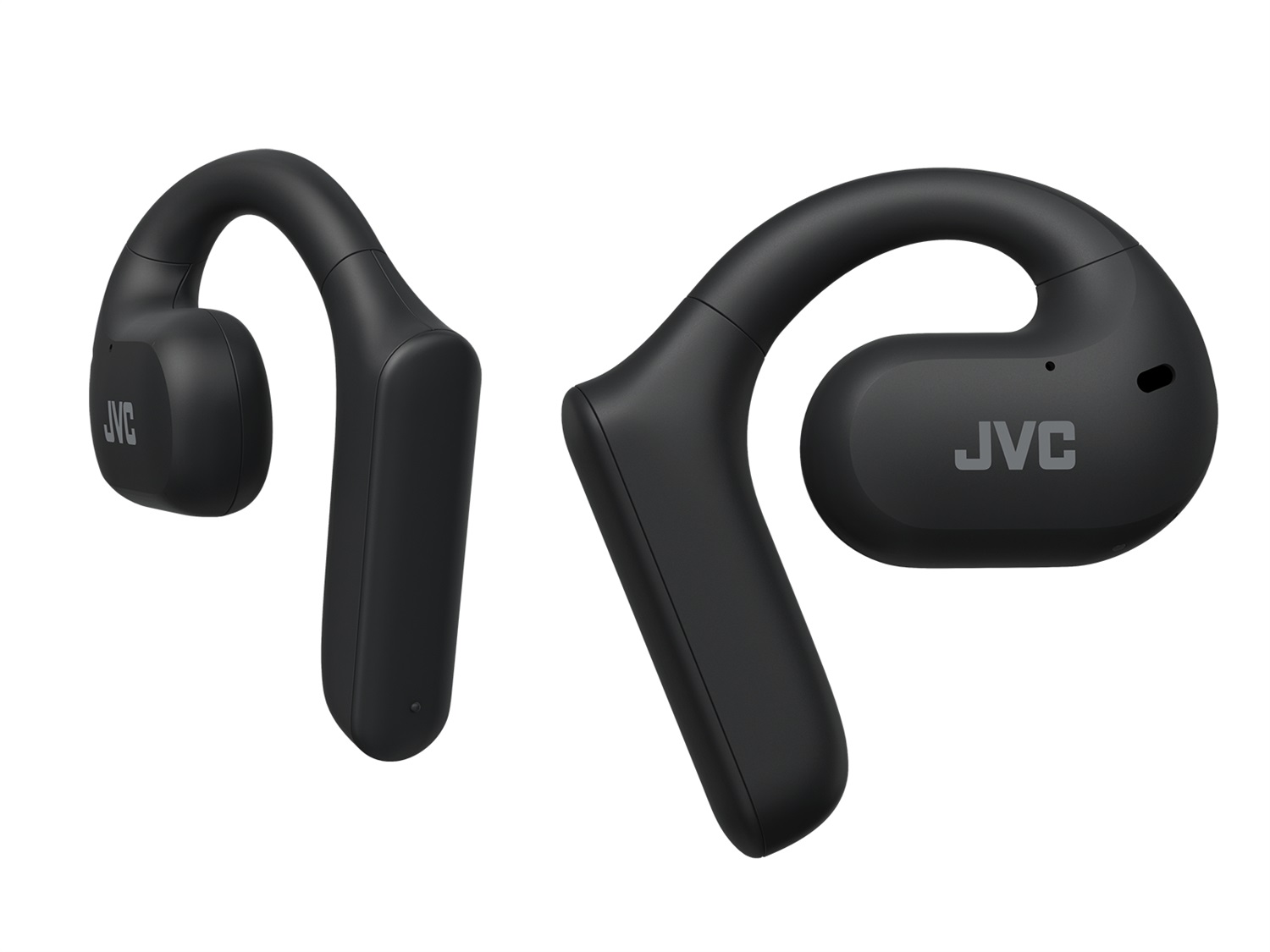 JVC HA-NP35T Auricolari True Wireless Stereo (TWS) Open Ear Bluetooth 5.1 con Cancellazione del Rumore, IPX4, Autonomia 17 Ore - Nero