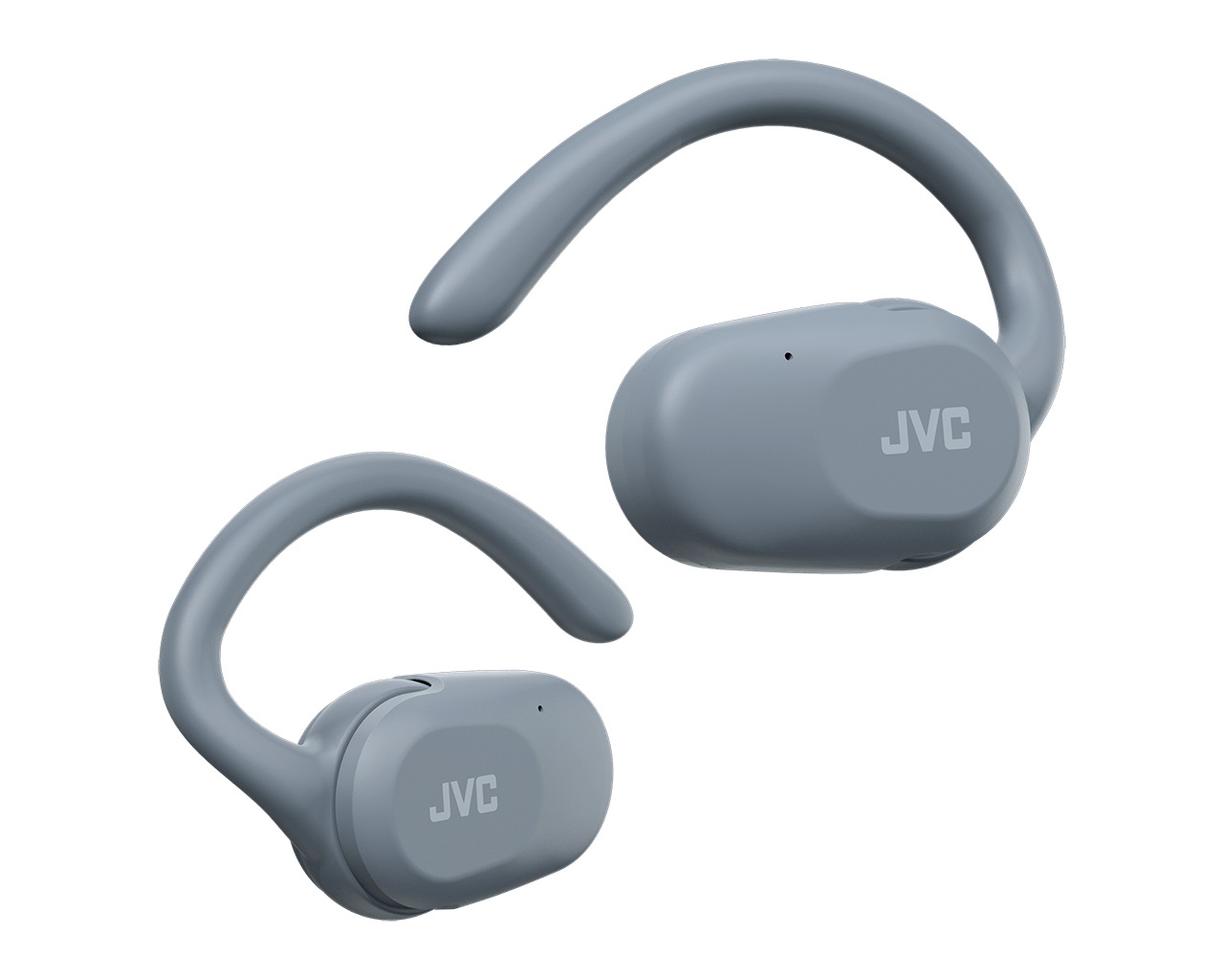 JVC HA-NP40T-A Auricolari Bluetooth True Wireless Open-Ear con 26 ore di autonomia e ganci Pivot Motion - Blu