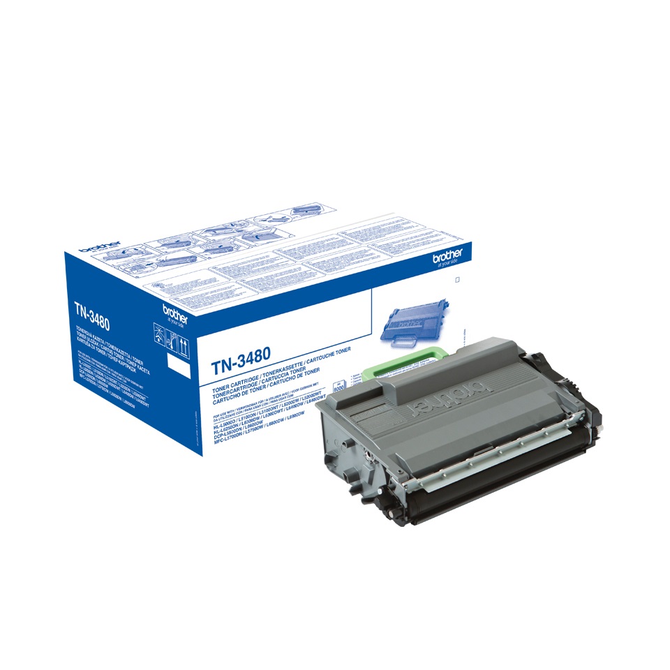 Brother TN-3480P Cartuccia Toner Originale Nero - 8000 Pagine, 1 Pz