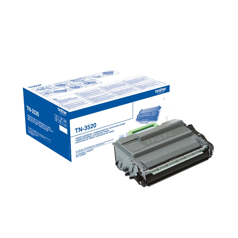Brother TN-3520P Cartuccia Toner Originale Nero - Resa 20000 Pagine, Compatibile con HL-L6400DW e MFC-L6900DW