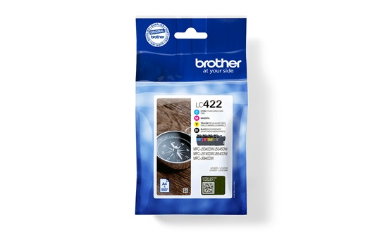 Brother LC422VALDR Multipack di Cartucce d'Inchiostro - Nero, Ciano, Magenta, Giallo