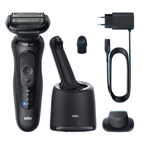 Braun Series 5 52-N7200cc Rasoio Elettrico Nero con 3 Lame, Wet & Dry, Stazione SmartCare e Accessori EasyClick