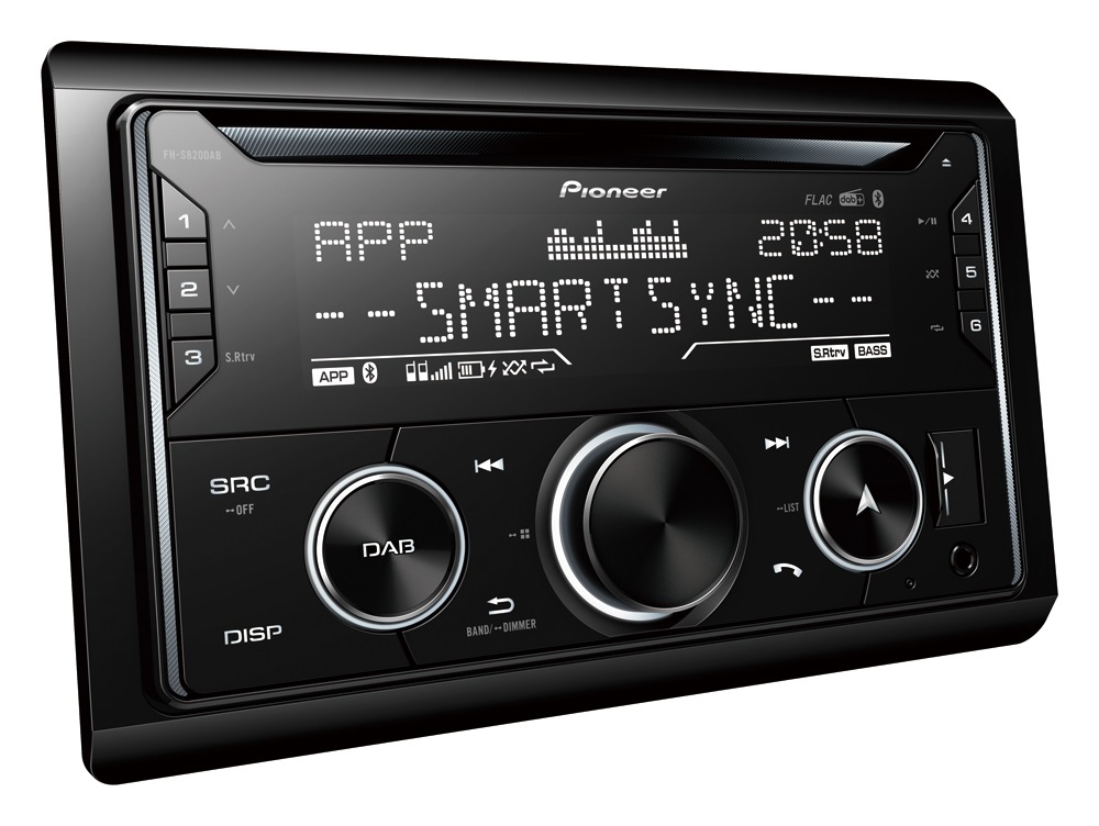 Pioneer FH-S820DAB Ricevitore multimediale per auto 2 DIN Nero 200 W Bluetooth DAB USB