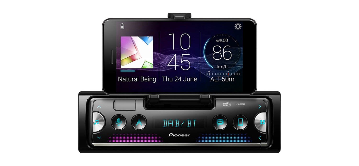 Pioneer SPH-20DAB Autoradio Bluetooth con Apple Car Play, Android Auto, USB e DAB - 50x4 W