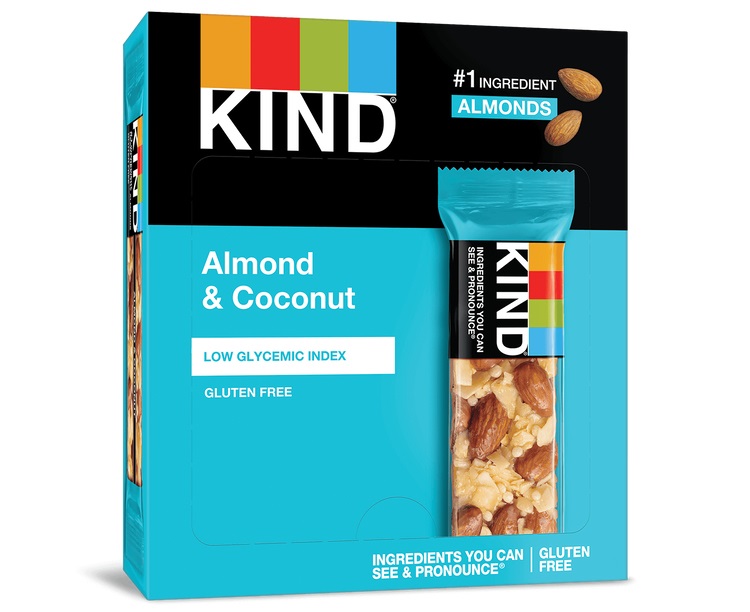 Be-Kind Barretta Snack al Gusto di Mandorle e Cocco - 12 Unità, Senza Glutine, Confezione da 1