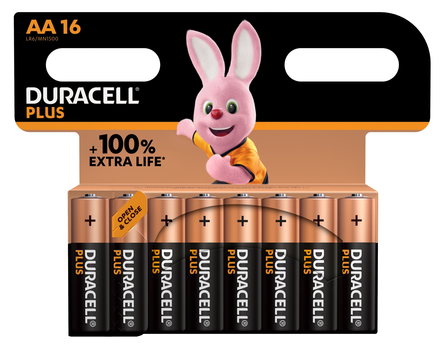 Duracell Plus Batteria Alcalina AA 1,5 V - 16 Pezzi