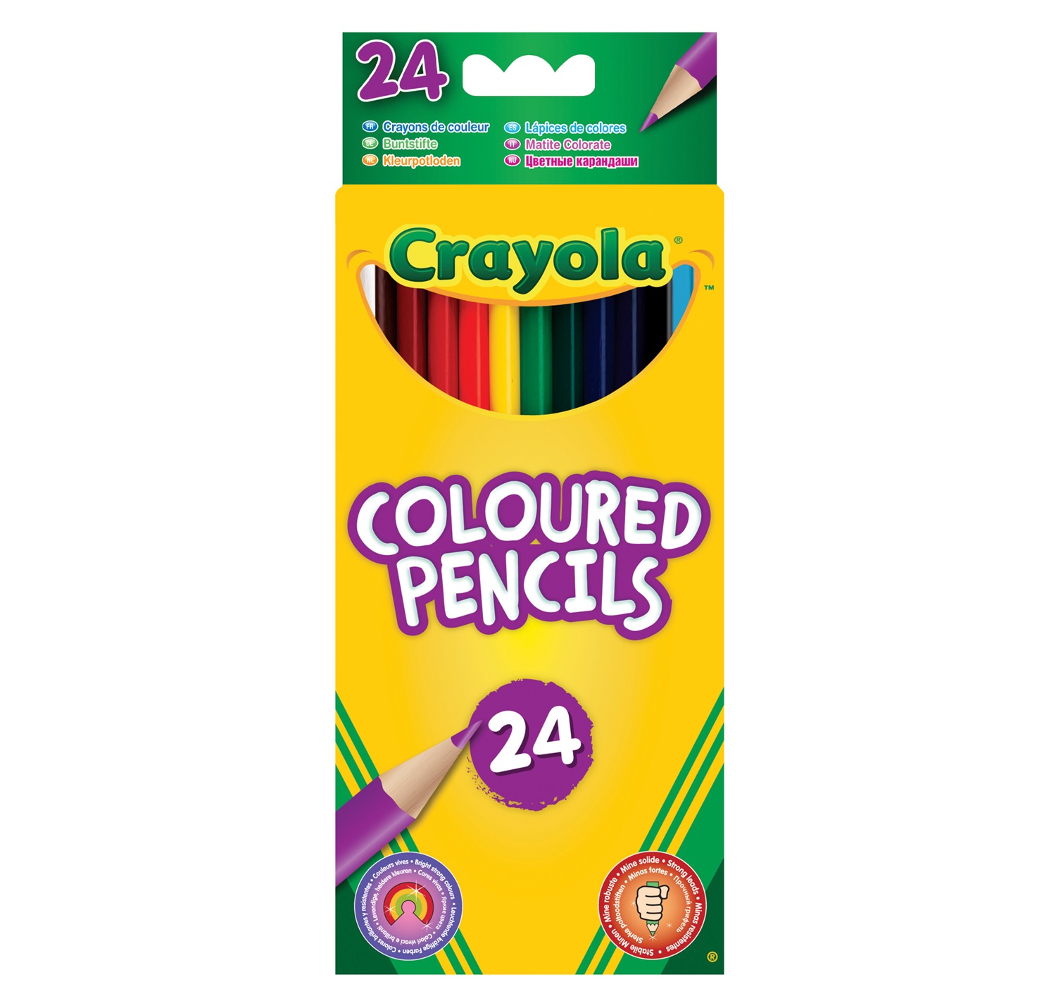 Crayola Matite Colorate Pre-temperate 24 Colori Assortiti in Legno - Ideali per Scuola e Tempo Libero