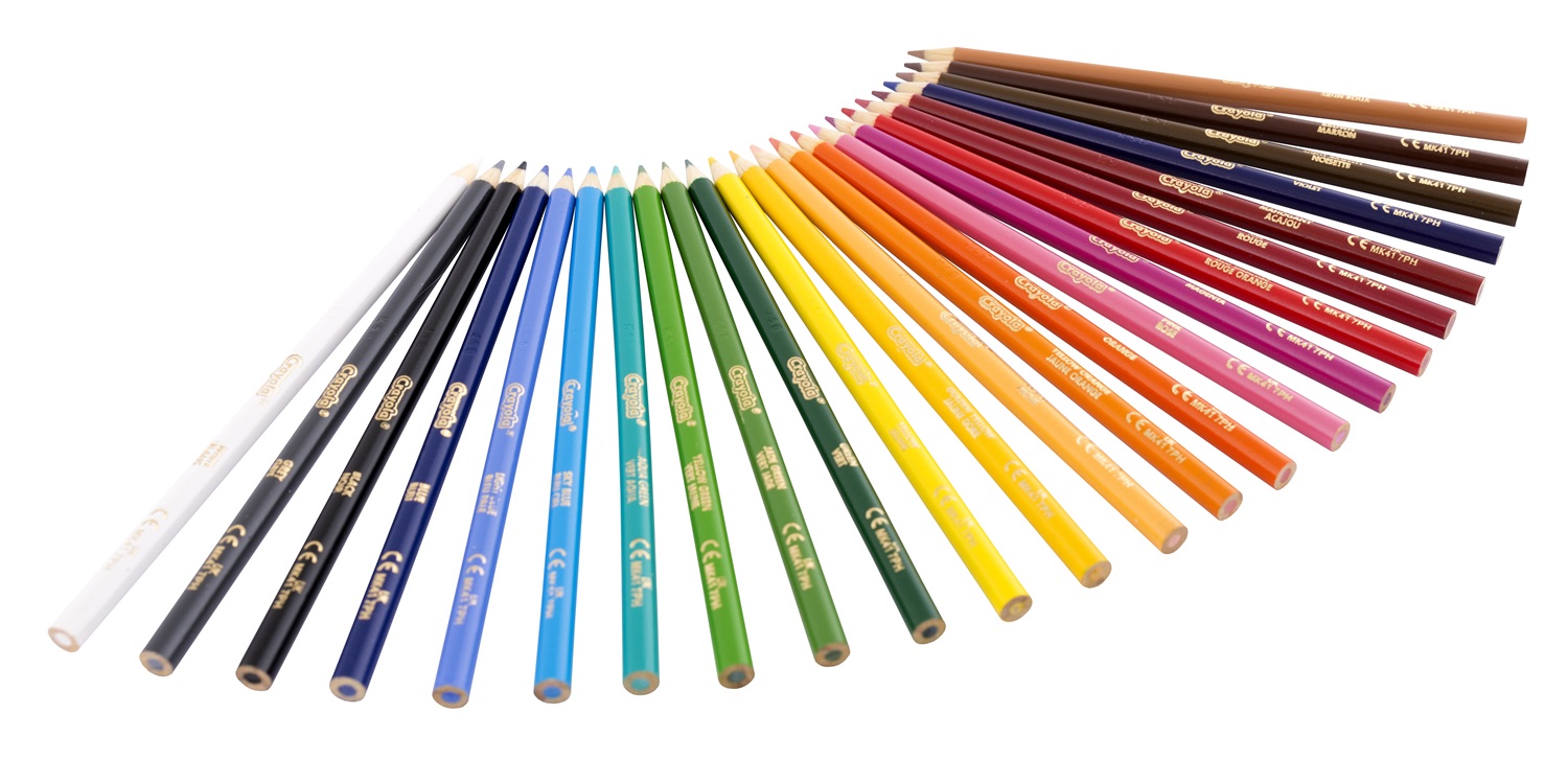 Crayola Matite Colorate Pre-temperate 24 Colori Assortiti in Legno - Ideali per Scuola e Tempo Libero