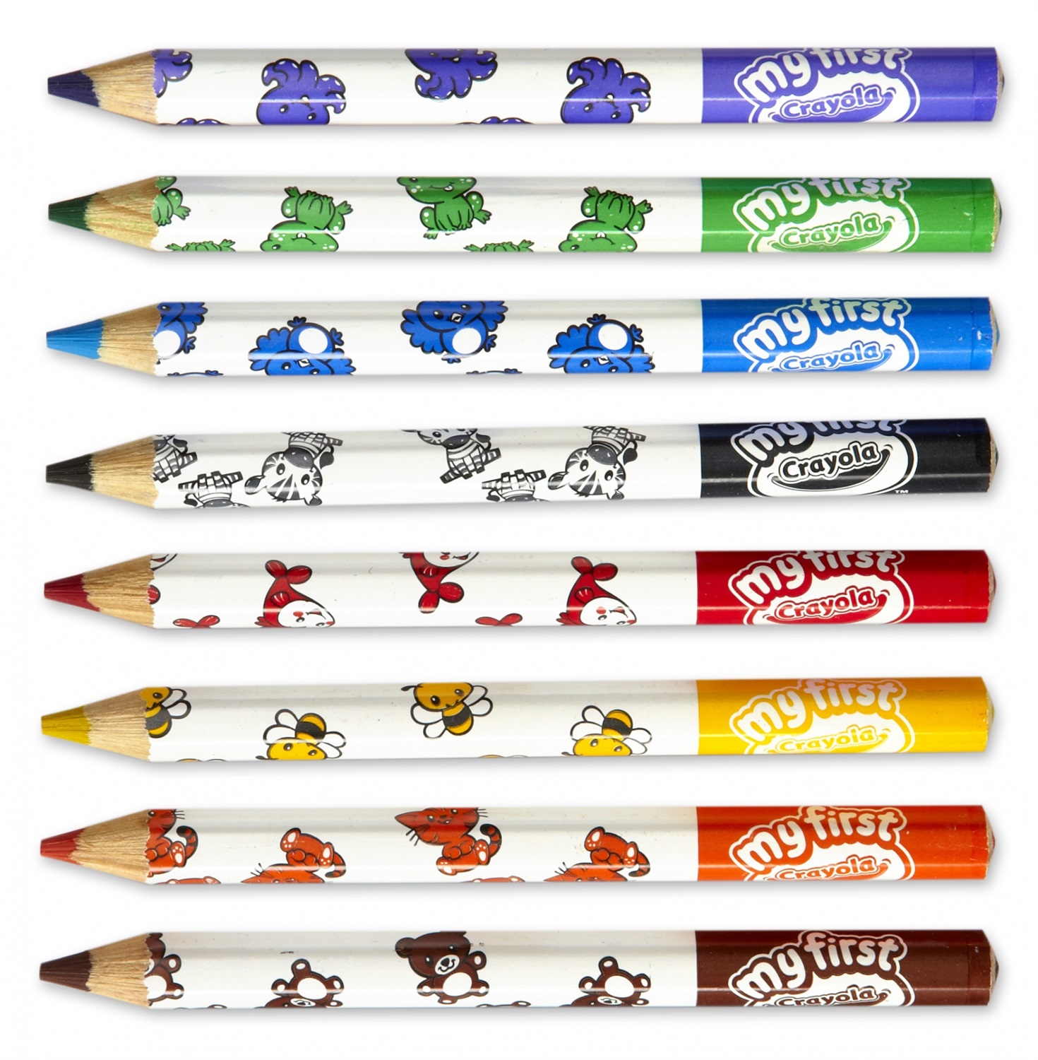 Crayola Mini Kids Maxi Matite a Forma Esagonale 8 Pezzi Colori Assortiti - Matite Colorate Jumbo per Bambini da 12 Mesi