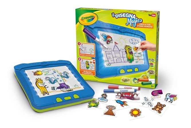 Crayola 25-6701 Il Disegnamagico - Crea Storie Animate con 70 Figurine e Pennarelli Inclusi
