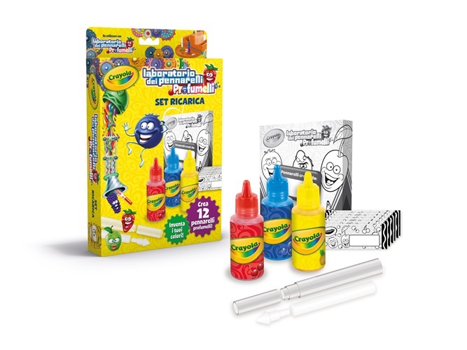 Crayola Set Ricarica Laboratorio dei Pennarelli Profumelli - Crea fino a 12 Pennarelli Personalizzati
