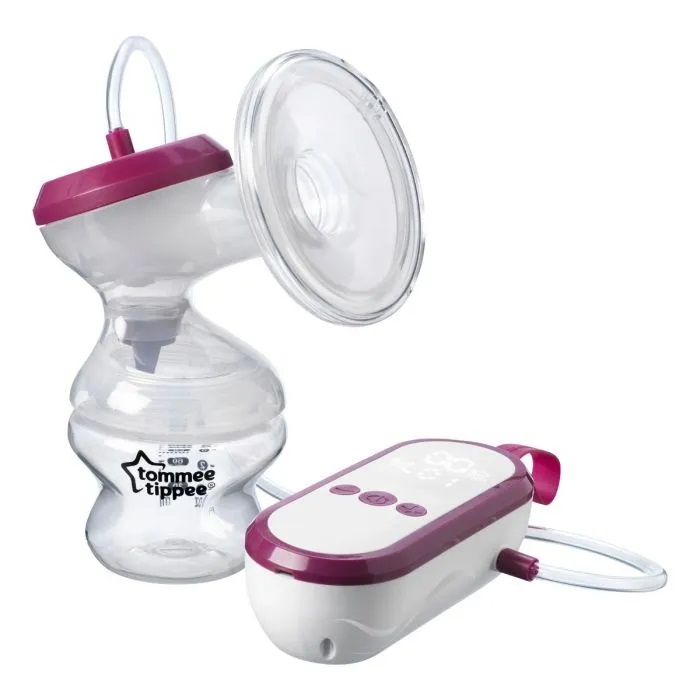 Tommee Tippee Tiralatte Elettrico Made for Me Ricaricabile USB, Silenzioso e Compatto con Coppa Morbida in Silicone