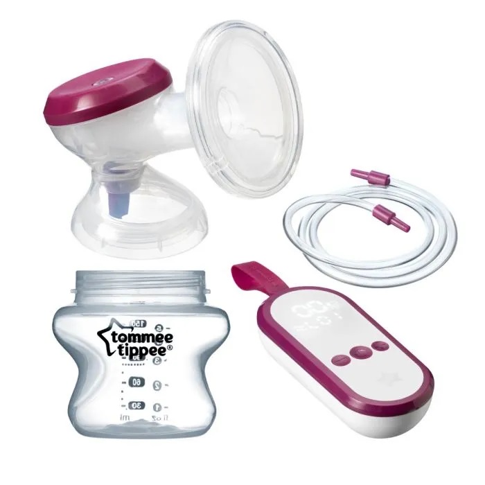 Tommee Tippee Tiralatte Elettrico Made for Me Ricaricabile USB, Silenzioso e Compatto con Coppa Morbida in Silicone