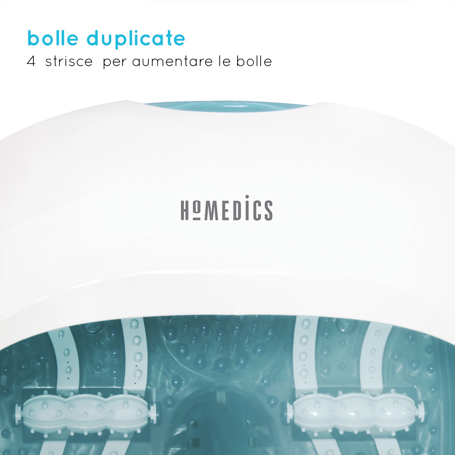 HoMedics Luxury Foot Spa FS-250-EU - Massaggiatore Piedi 4 in 1 con Idromassaggio, Magnetoterapia, Vibrazione e Funzione Calore