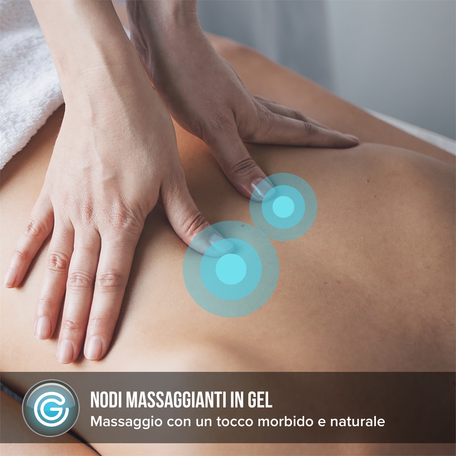 HoMedics Cuscino da massaggio Shiatsu ricaricabile SGP-1500H-EU
