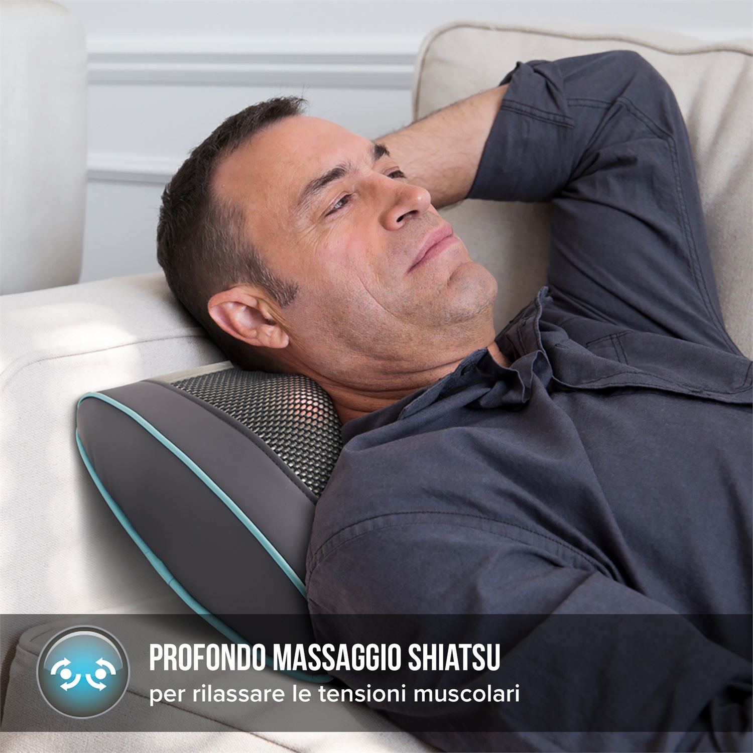 HoMedics Cuscino da massaggio Shiatsu ricaricabile SGP-1500H-EU