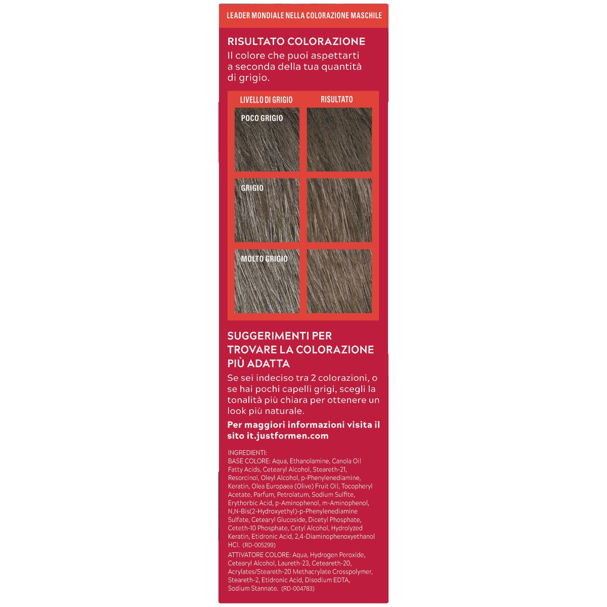 Just For Men Shampoo Colorante Castano H-30 66ml - Formula Gray Target Technology, Azione Rapida in 5 Minuti, Dura Fino a 8 Settimane