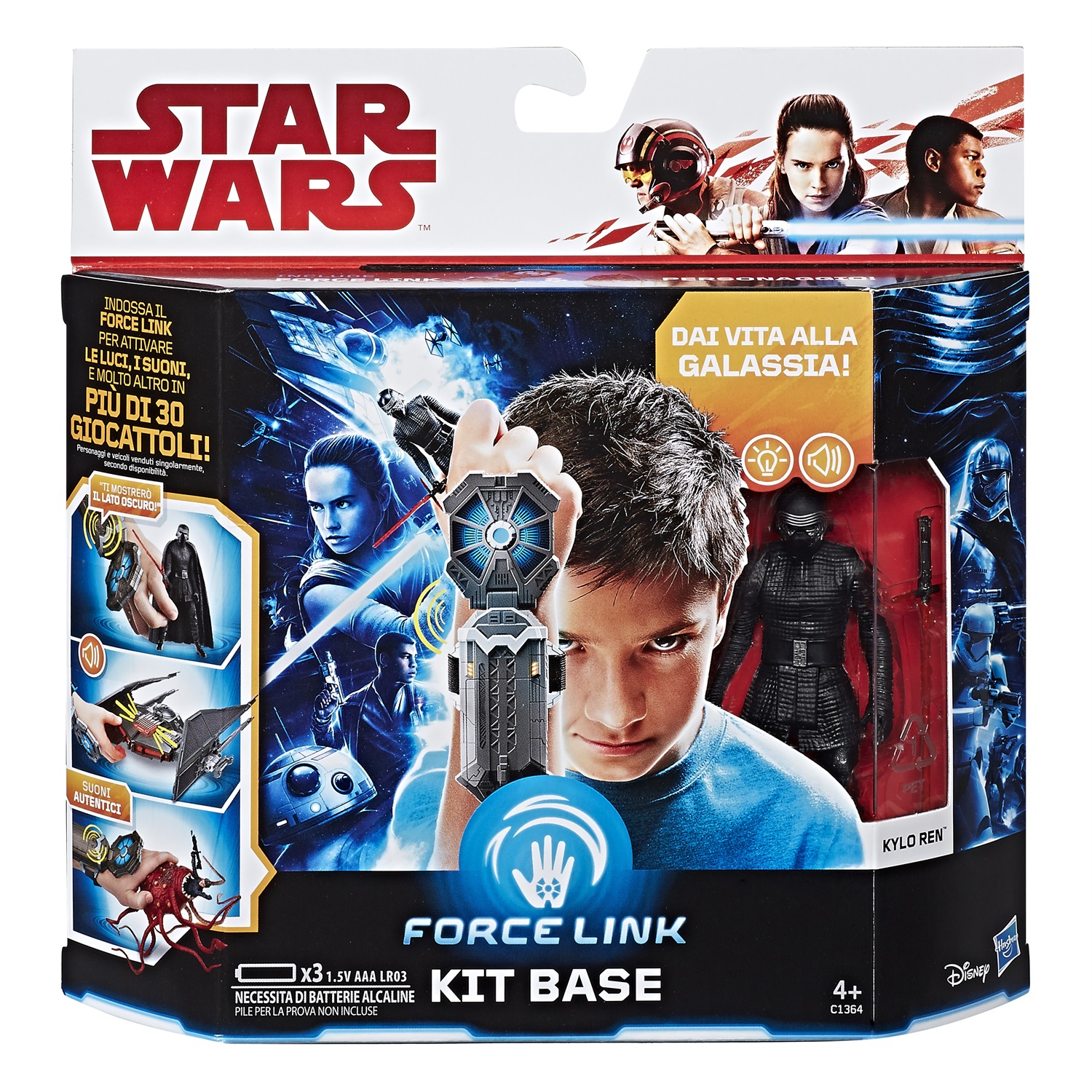Hasbro Star Wars E8 Galaxy Kit con Personaggio Kylo Ren - Force Link Indossabile per Suoni e Voci
