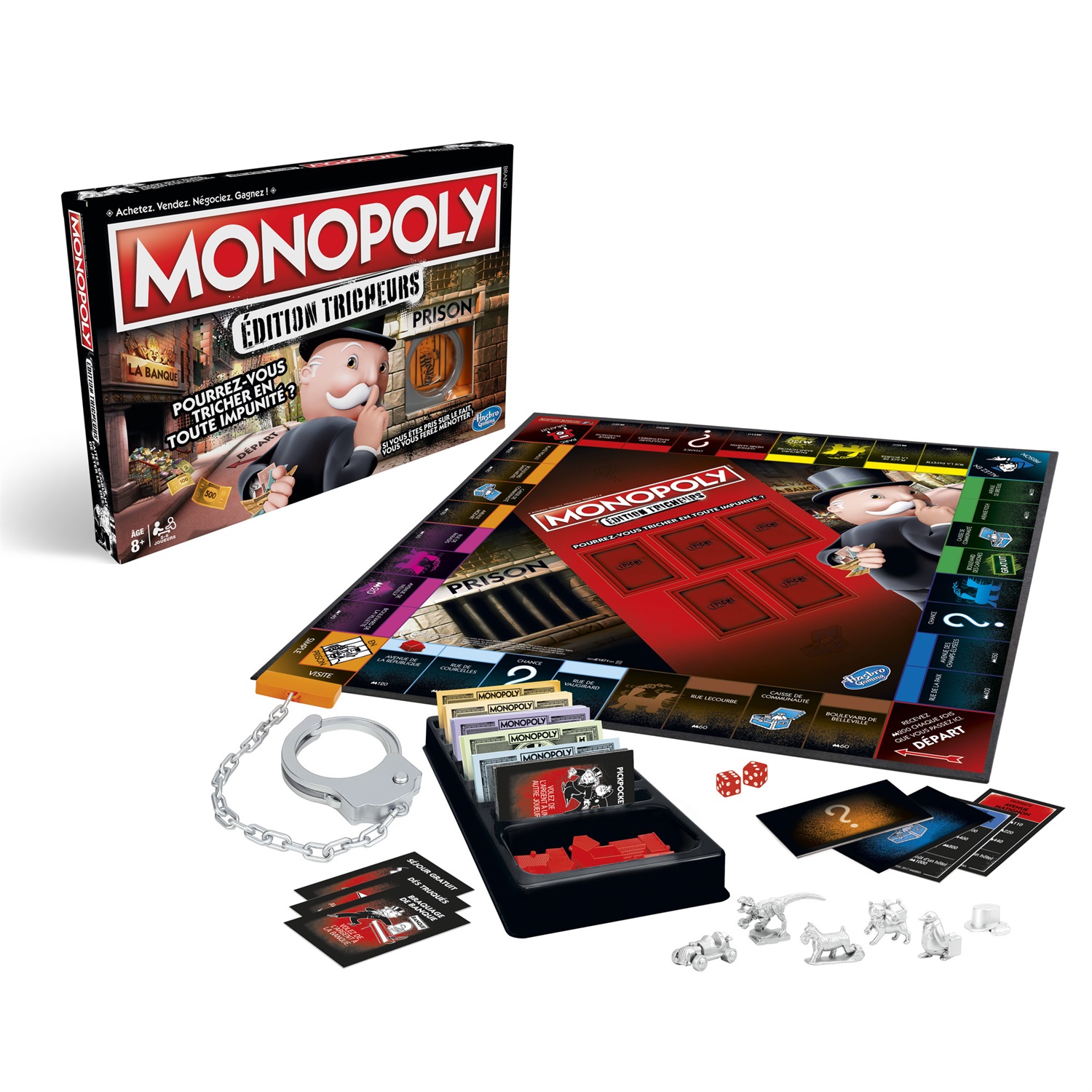 Hasbro Gaming Monopoly Tricheurs - Gioco da Tavolo Edizione 2018 per Famiglie, Versione Francia, a Partire da 8 Anni