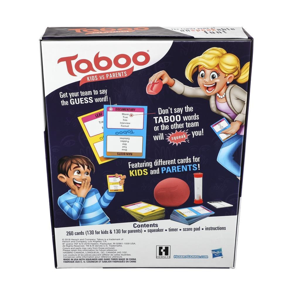 Hasbro Tabù Family Edition - Gioco da Tavolo per Bambini e Adulti, Lingue: Francese e Tedesco, Età: 8