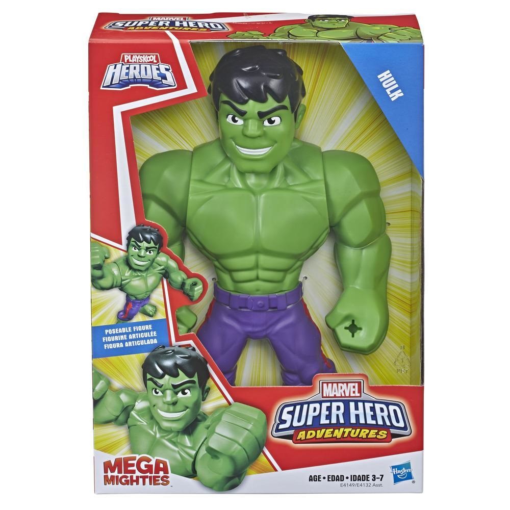 Hasbro Playskool Heroes Hulk - Marvel Super Hero Adventures Mega Mighties Action Figure da 25 cm, Multicolore
