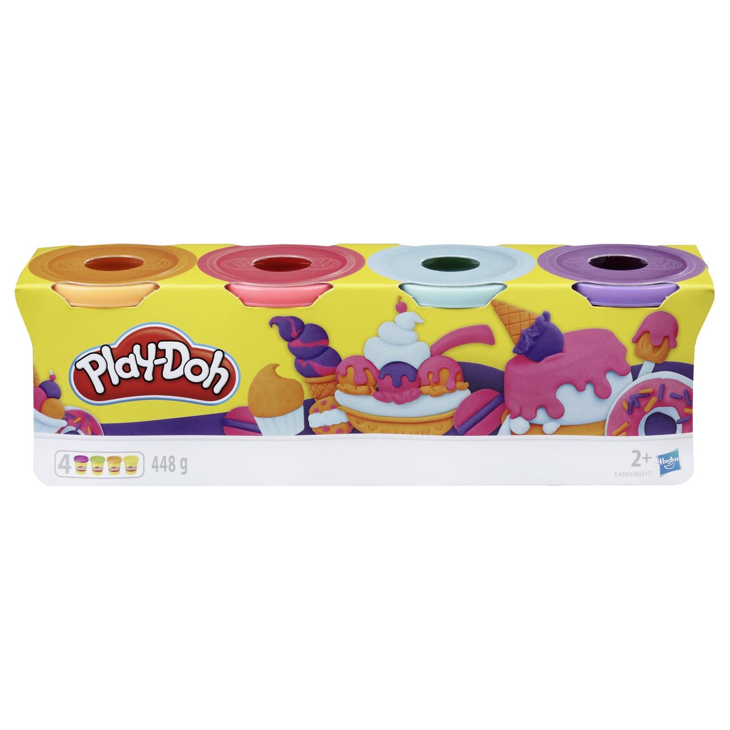 Play-Doh Confezione da 4 Vasetti Assortiti di Pasta da Modellare Atossica a Tema Dolcetti, 113 g ciascuno, per Bambini dai 2 Anni in su