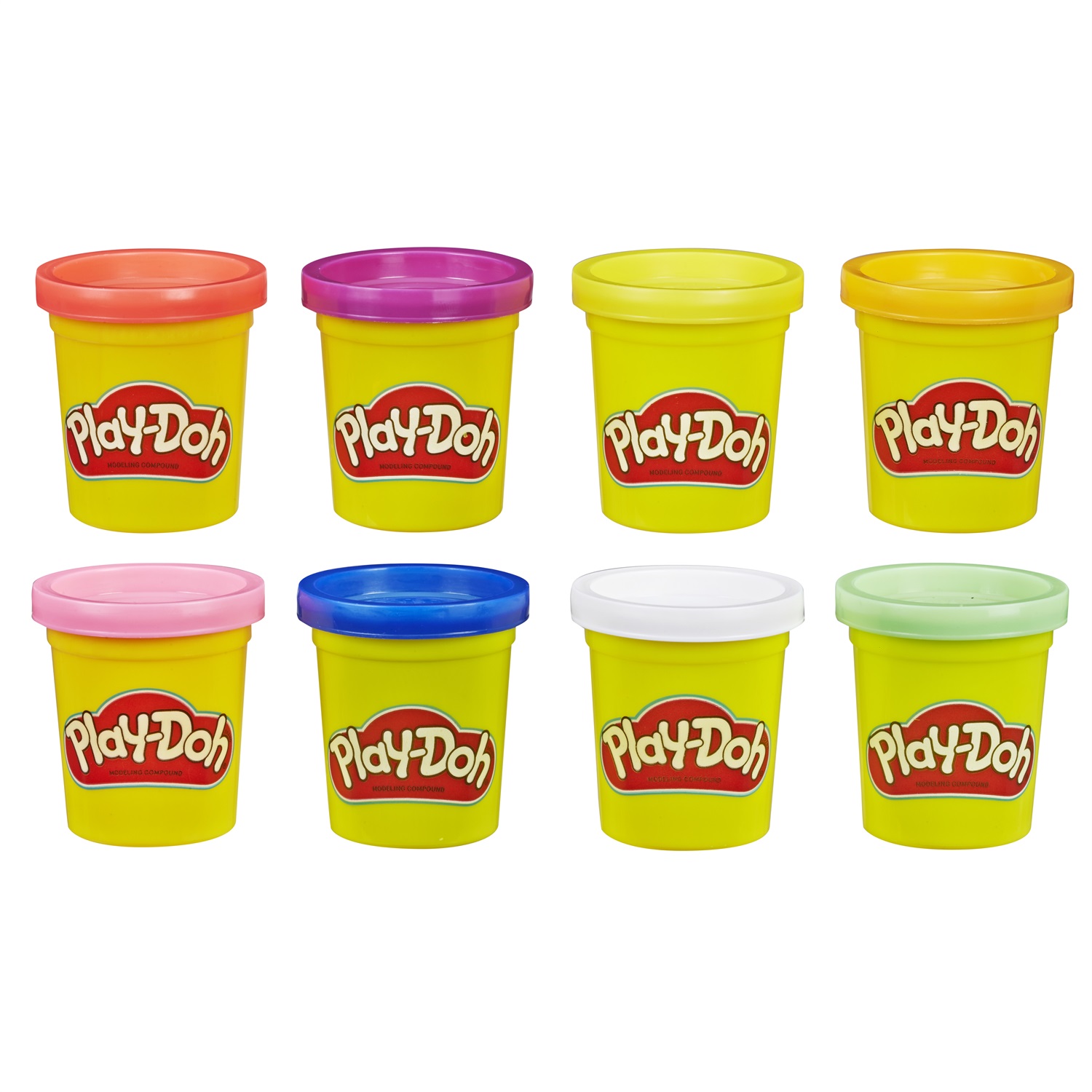 Play-Doh Confezione da 8 vasetti di pasta da modellare - 56 g ciascuno in 8 colori divertenti e non tossici