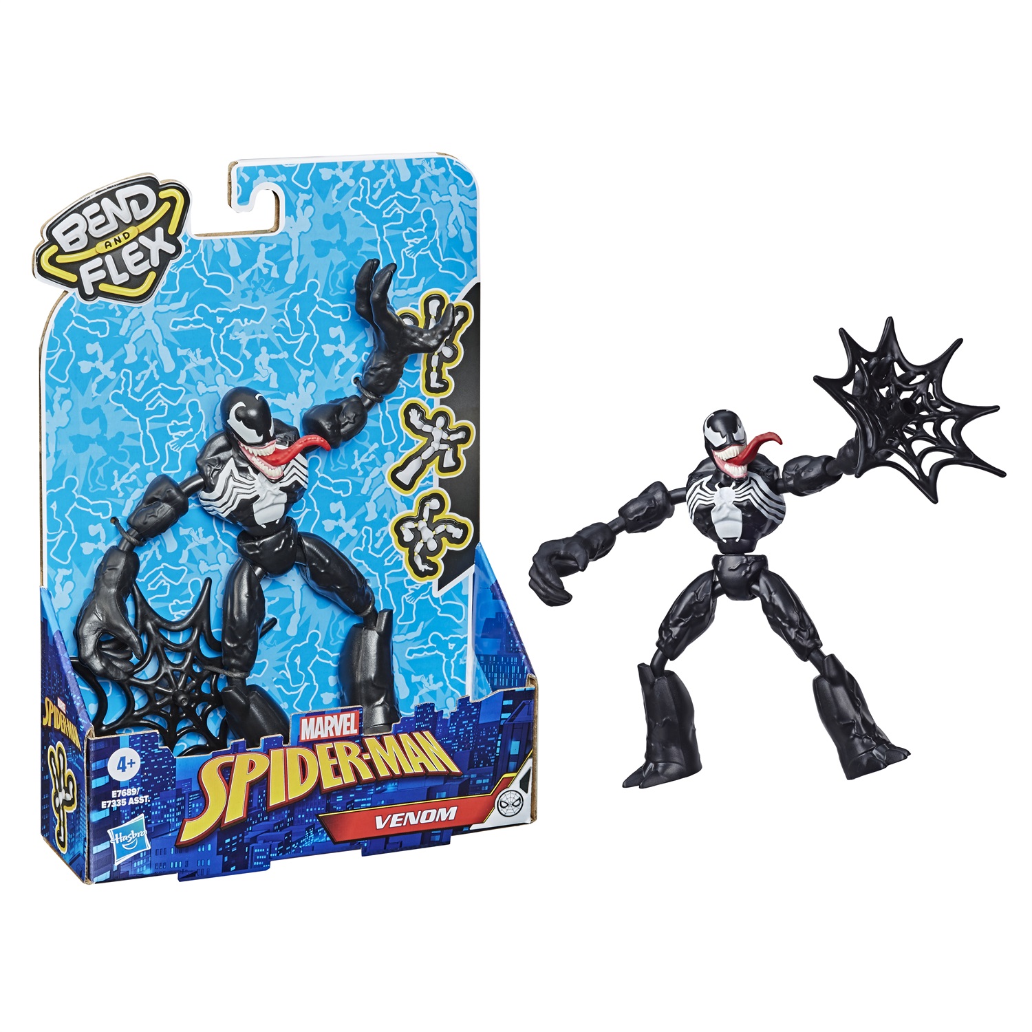 Marvel Spider-Man Venom Bend And Flex - Action Figure Flessibile 15cm con Braccia e Gambe Piegabili