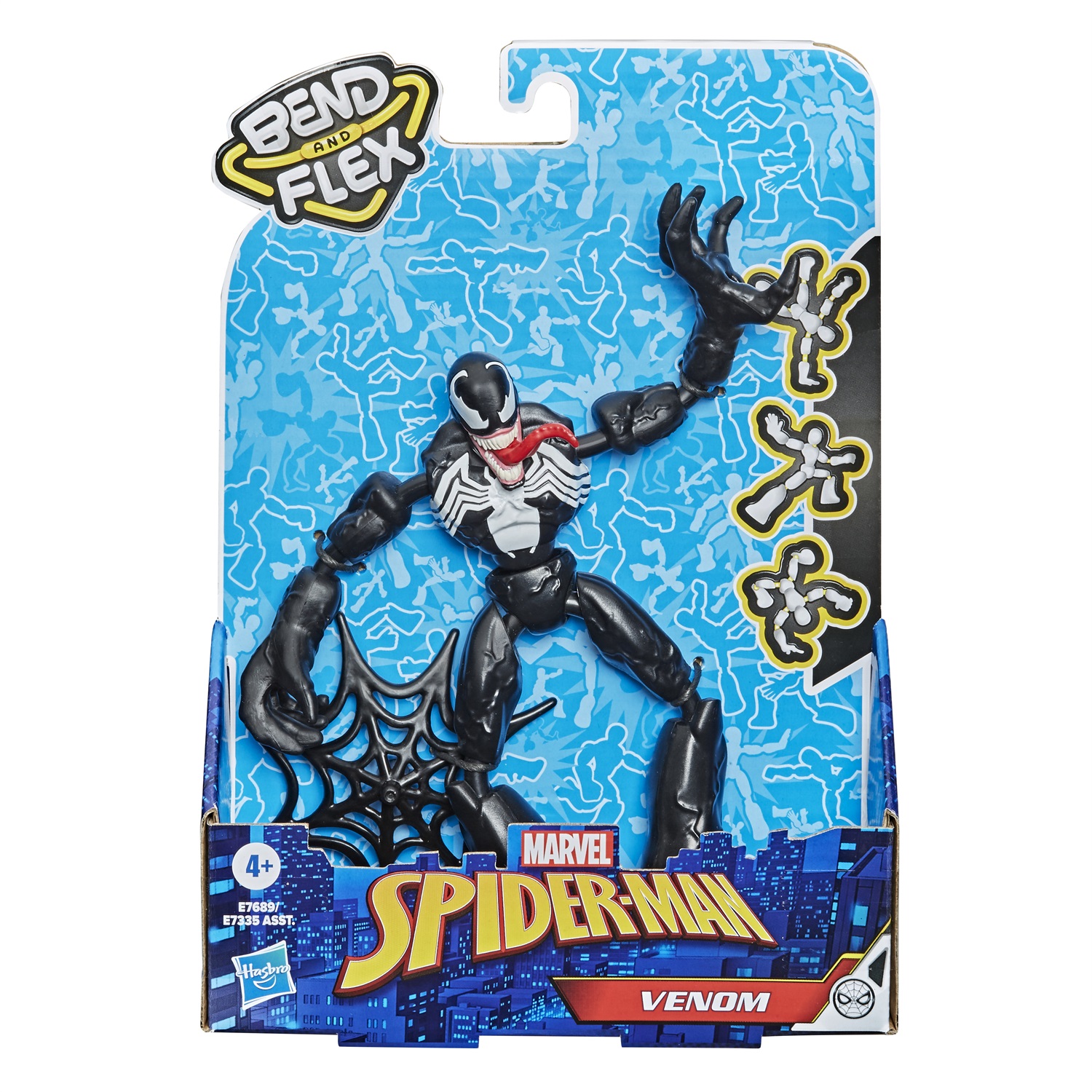 Marvel Spider-Man Venom Bend And Flex - Action Figure Flessibile 15cm con Braccia e Gambe Piegabili
