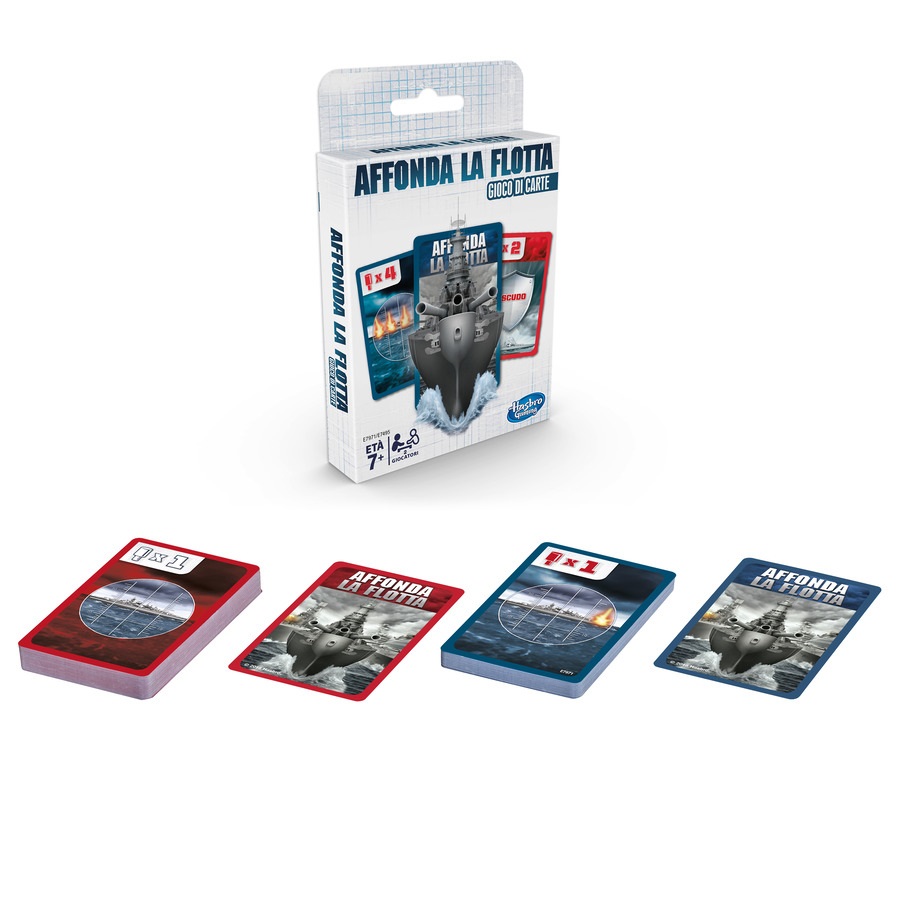 Hasbro Gaming Affonda la Flotta - Gioco di Carte, Variante Divertente del Battaglia Navale