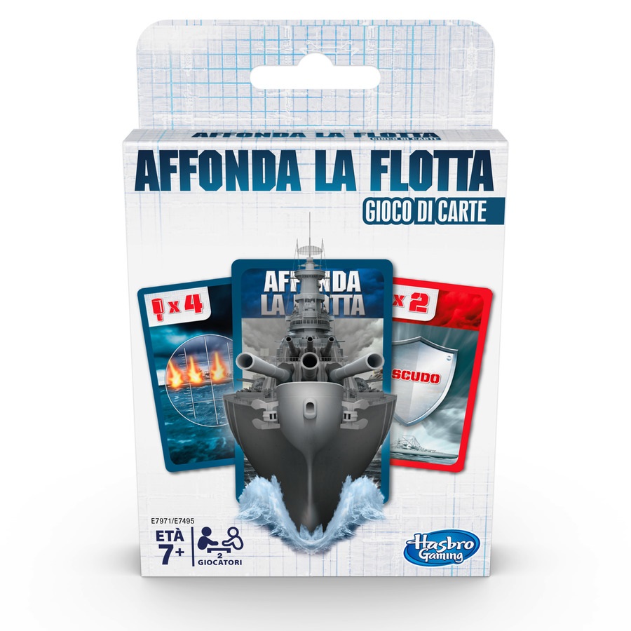 Hasbro Gaming Affonda la Flotta - Gioco di Carte, Variante Divertente del Battaglia Navale