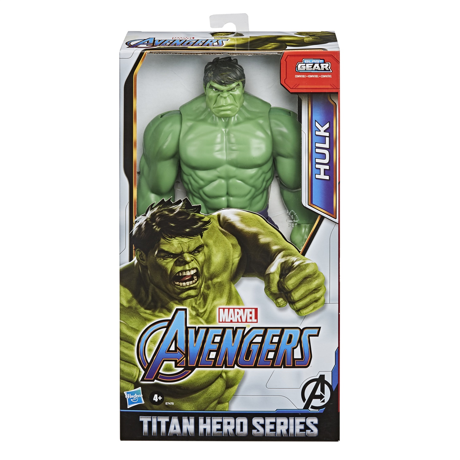 HASBRO Avengers Titan Hero Hulk - Action Figure 30 cm con Blaster Titan Hero Blast Gear per avventure supereroiche
