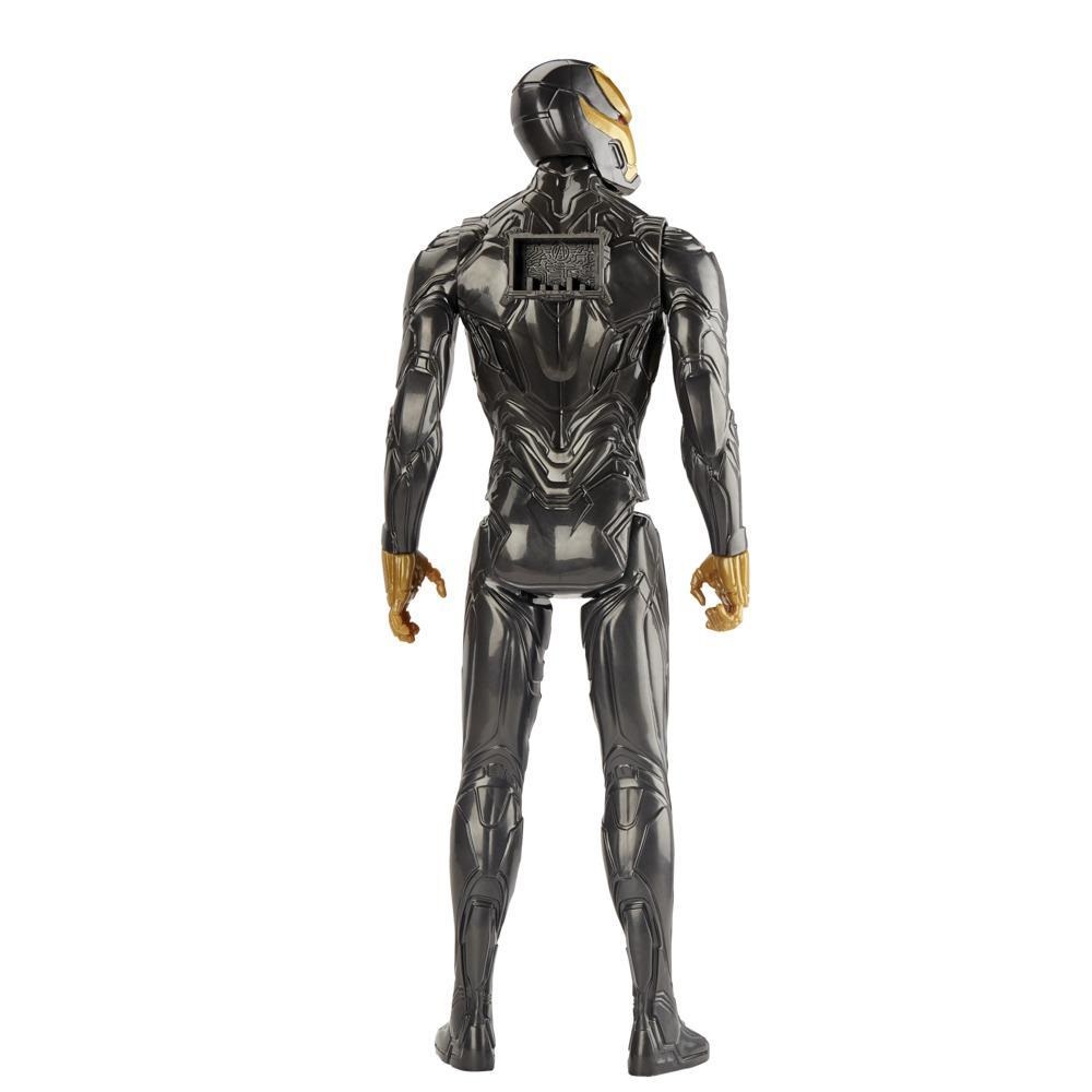 Hasbro Marvel Avengers Iron Man Action Figure 30cm con Blaster Titan Hero Blast Gear - Tuta Nera e Oro, Età 4