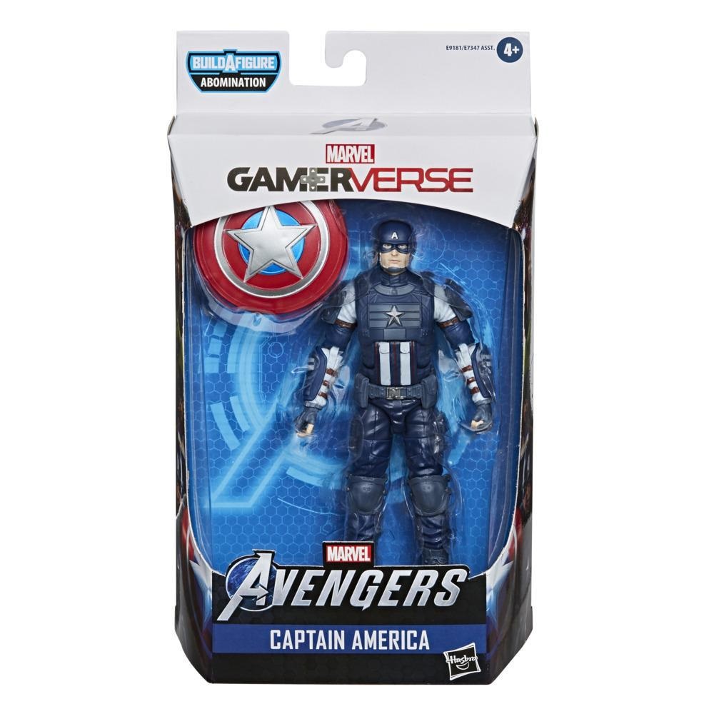Hasbro Marvel Legends Series - Action Figure Capitan America 15 cm, Collezionabile, Build-A-Figure Abomination, Serie Gamerverse